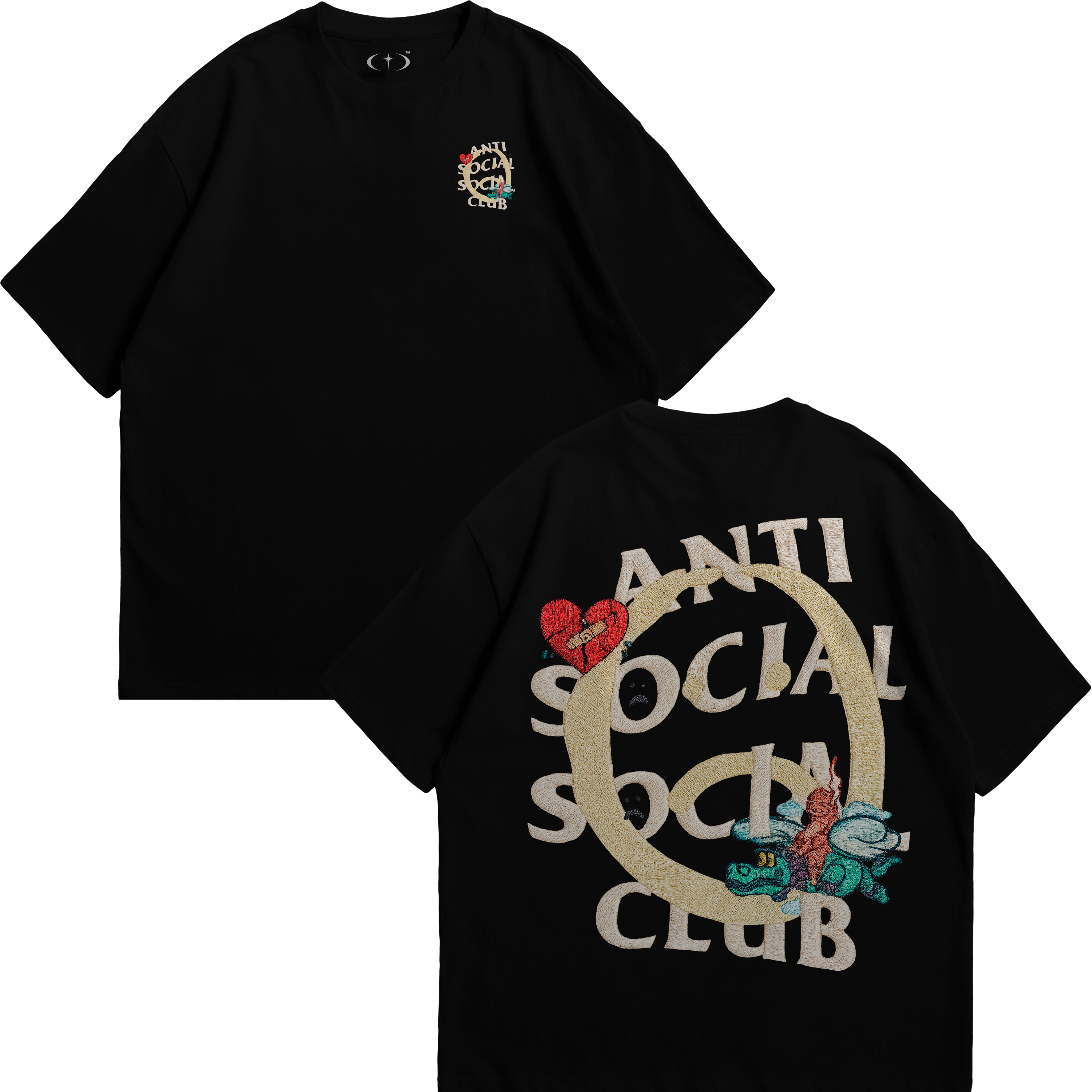 Anti Social Junior H 2 Bordado Playera Essential