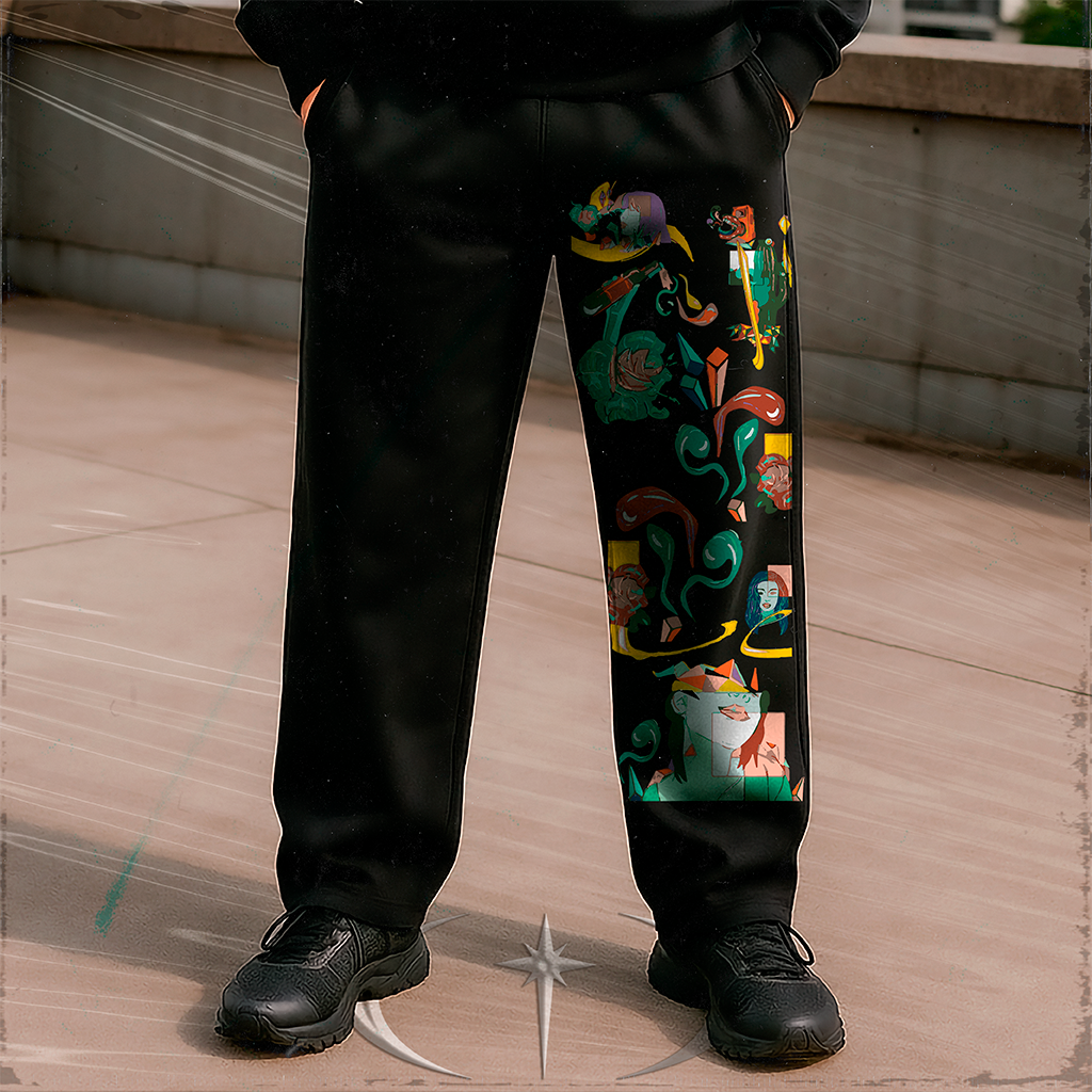 Smile Baggy Jogger Pants