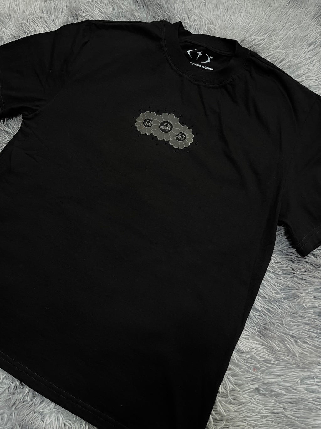 MuraTravis T-Shirt Total Black Crystals