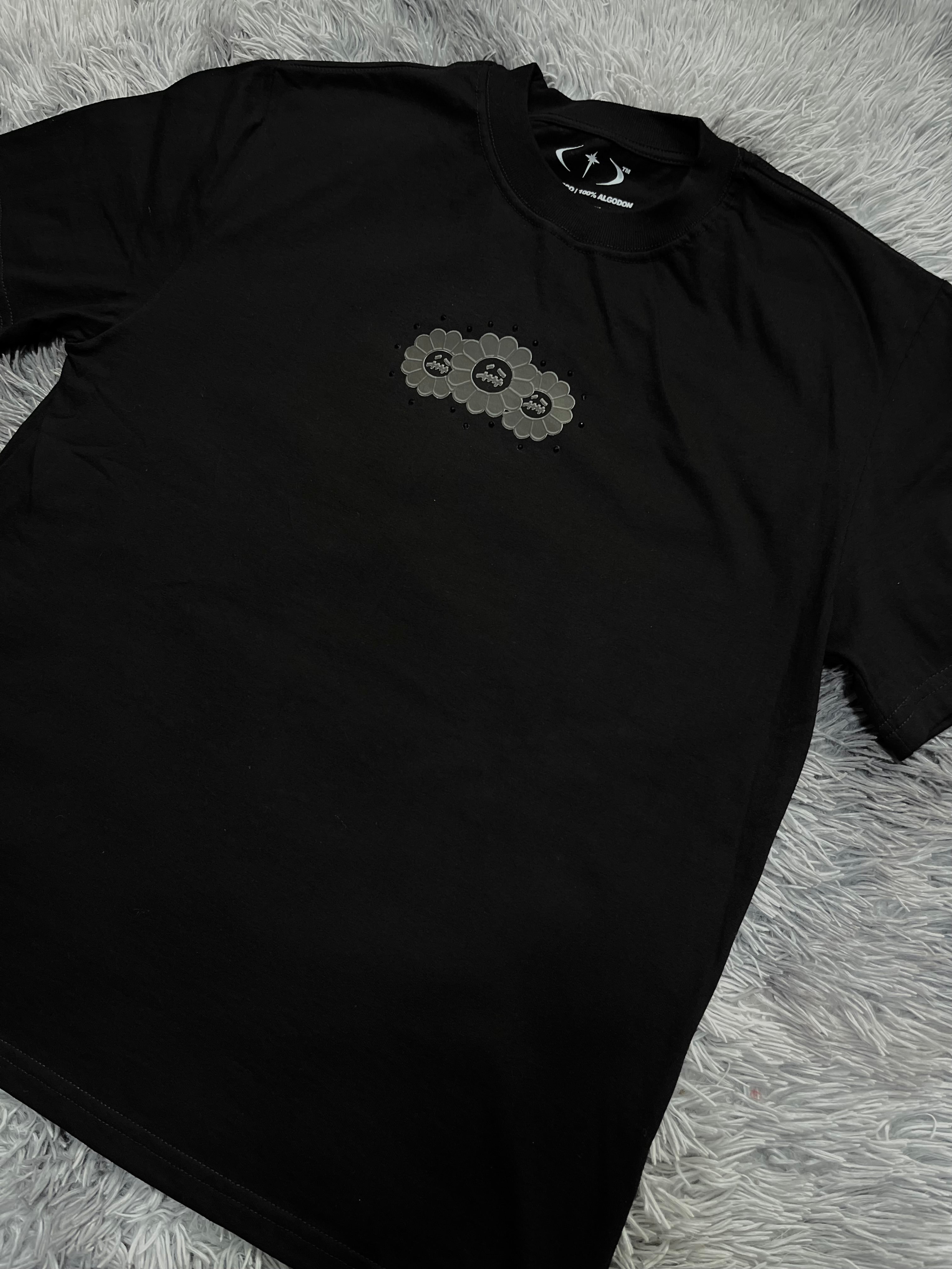 MuraTravis T-Shirt Total Black Crystals