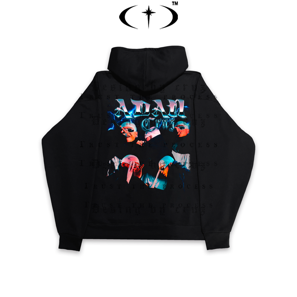 Adán Cruz Blue Hoodie Oversized