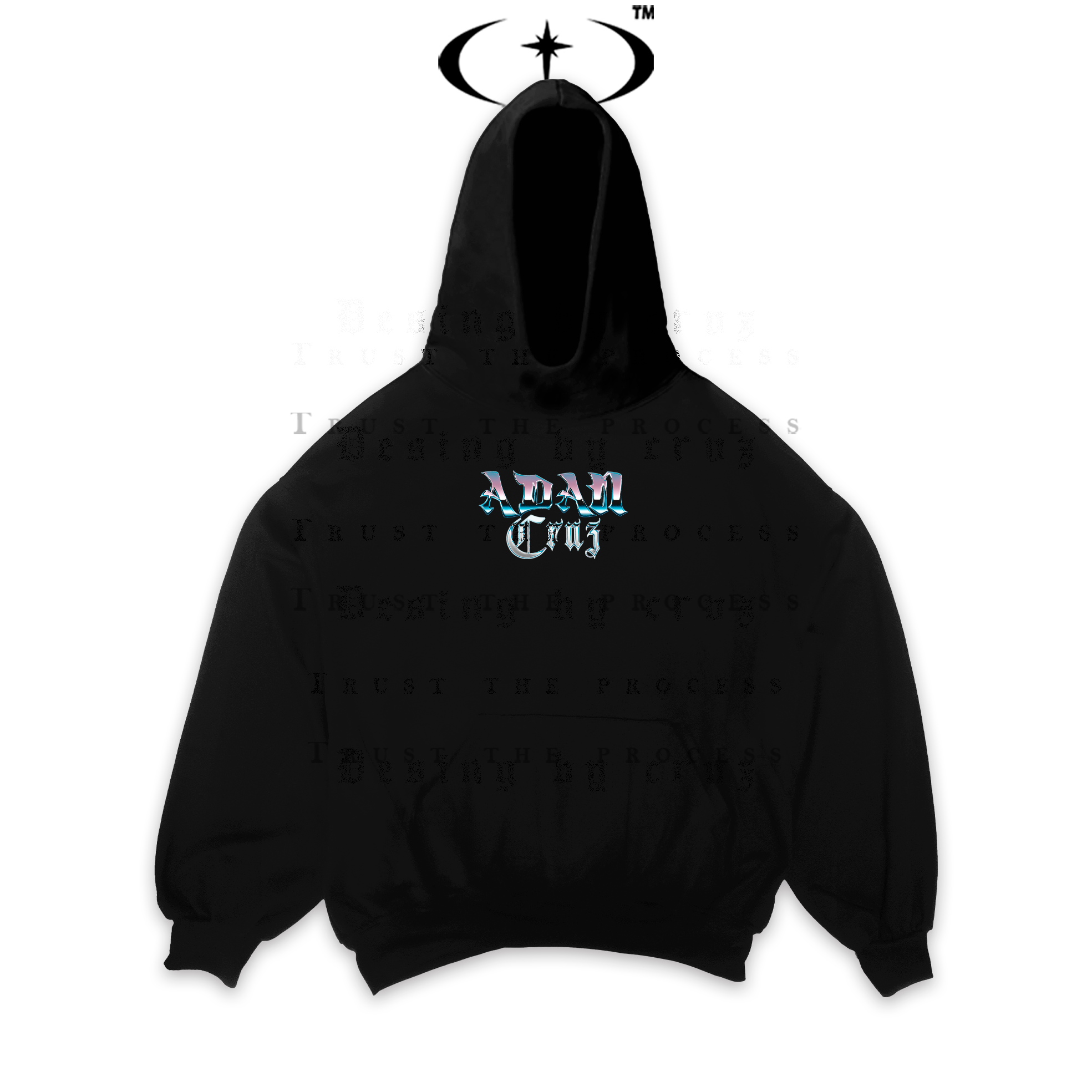 Adán Cruz Blue Hoodie Oversized