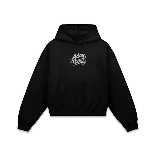 Adán Cruz Red Hoodie Vantablack
