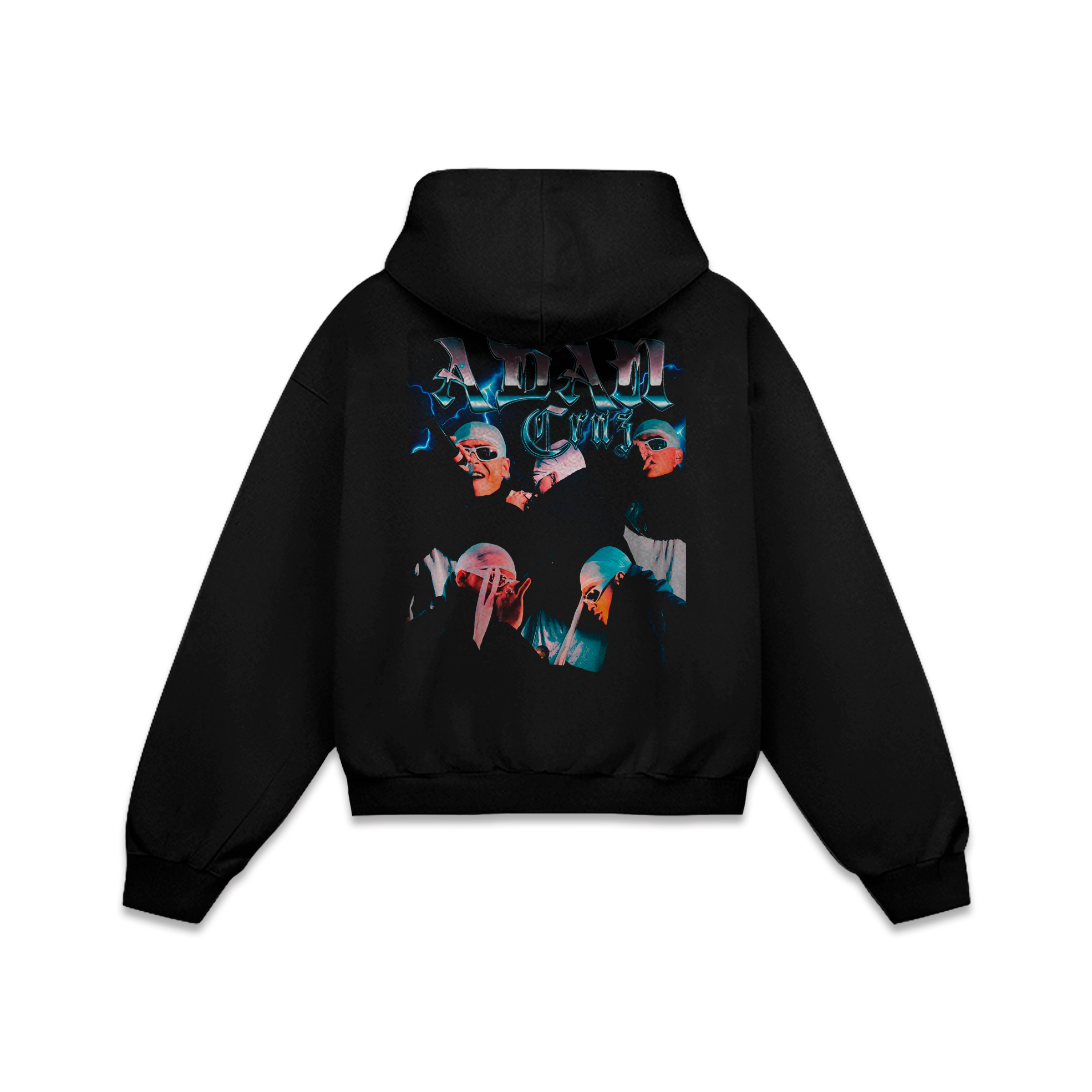 Adán Cruz Blue Hoodie Oversized