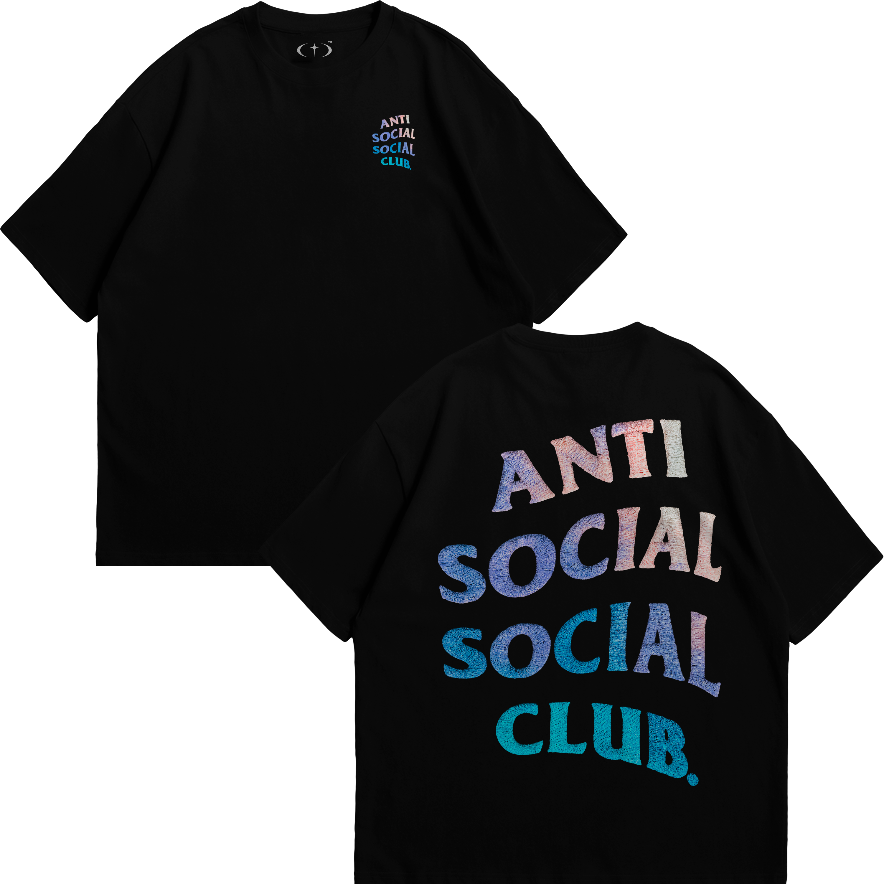 Anti Social Azul Pastel Playera Essential