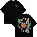 Anti Social Flores Bordado Playera Essential