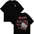 Anti Social Hello Kitty Bordado Playera Essential