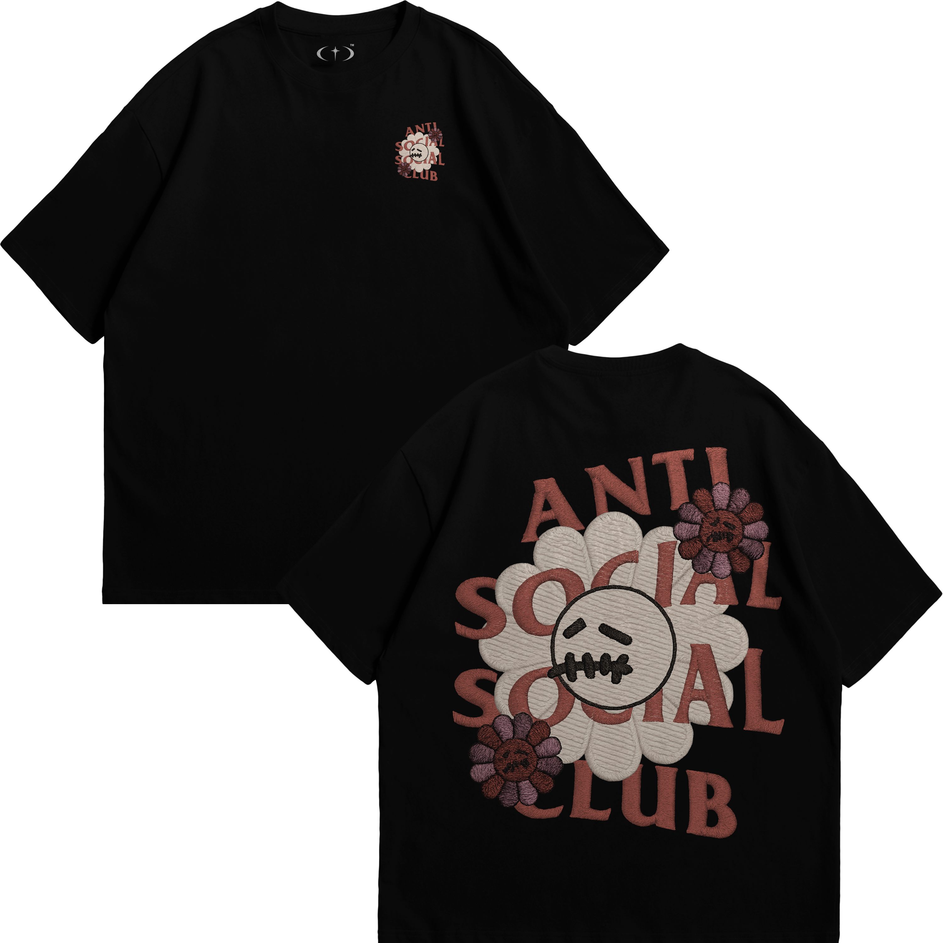 Anti Social MuraTravis Café Bordado Playera Essential