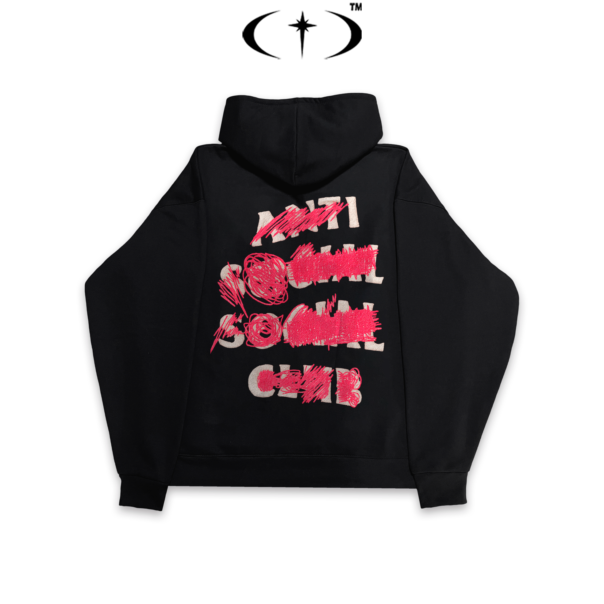 Anti Social Social Club Rayado Hoodie Oversized
