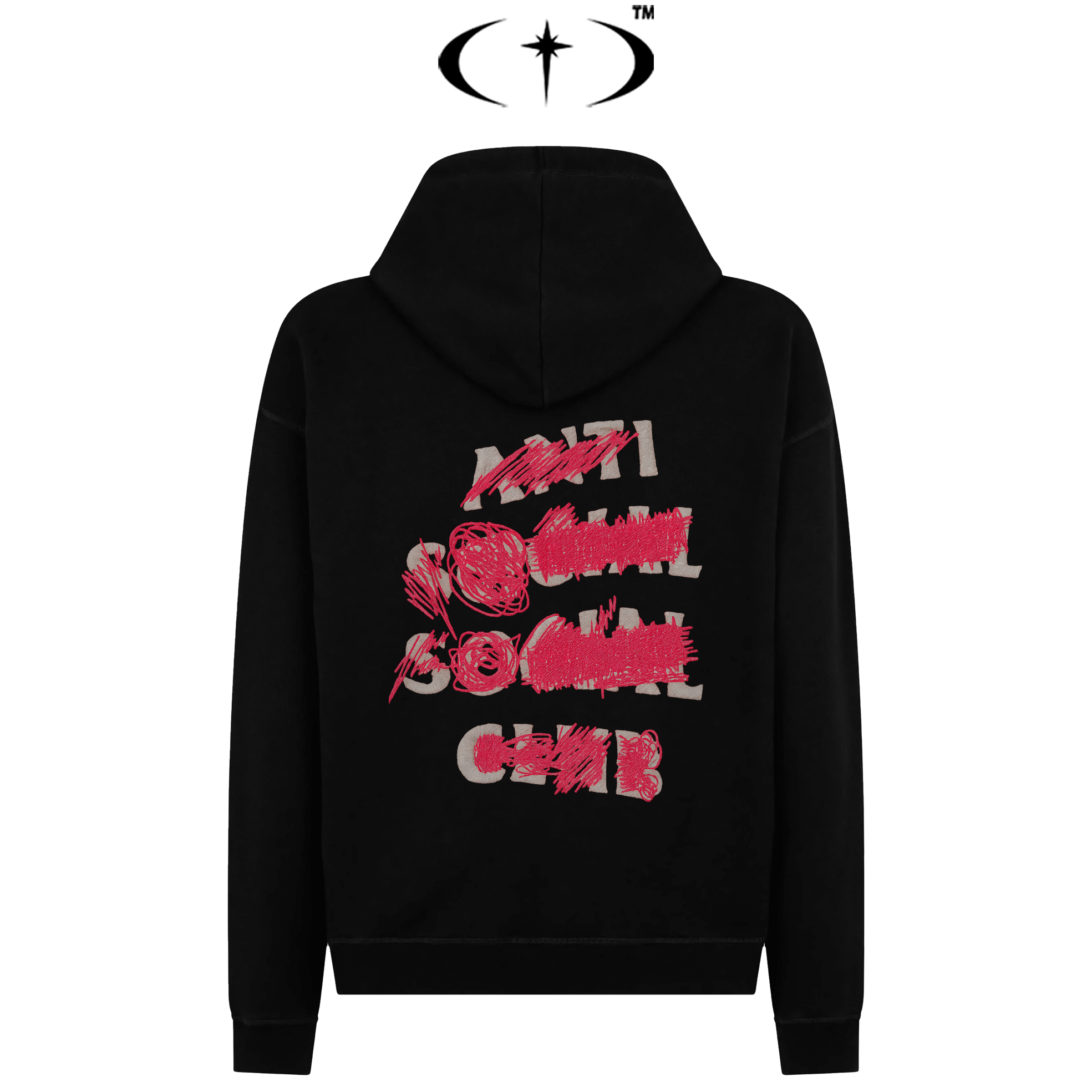 Anti Social Social Rayado Regular Fit Hoodie