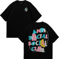 Anti Social Rueda Bordado Playera Essential
