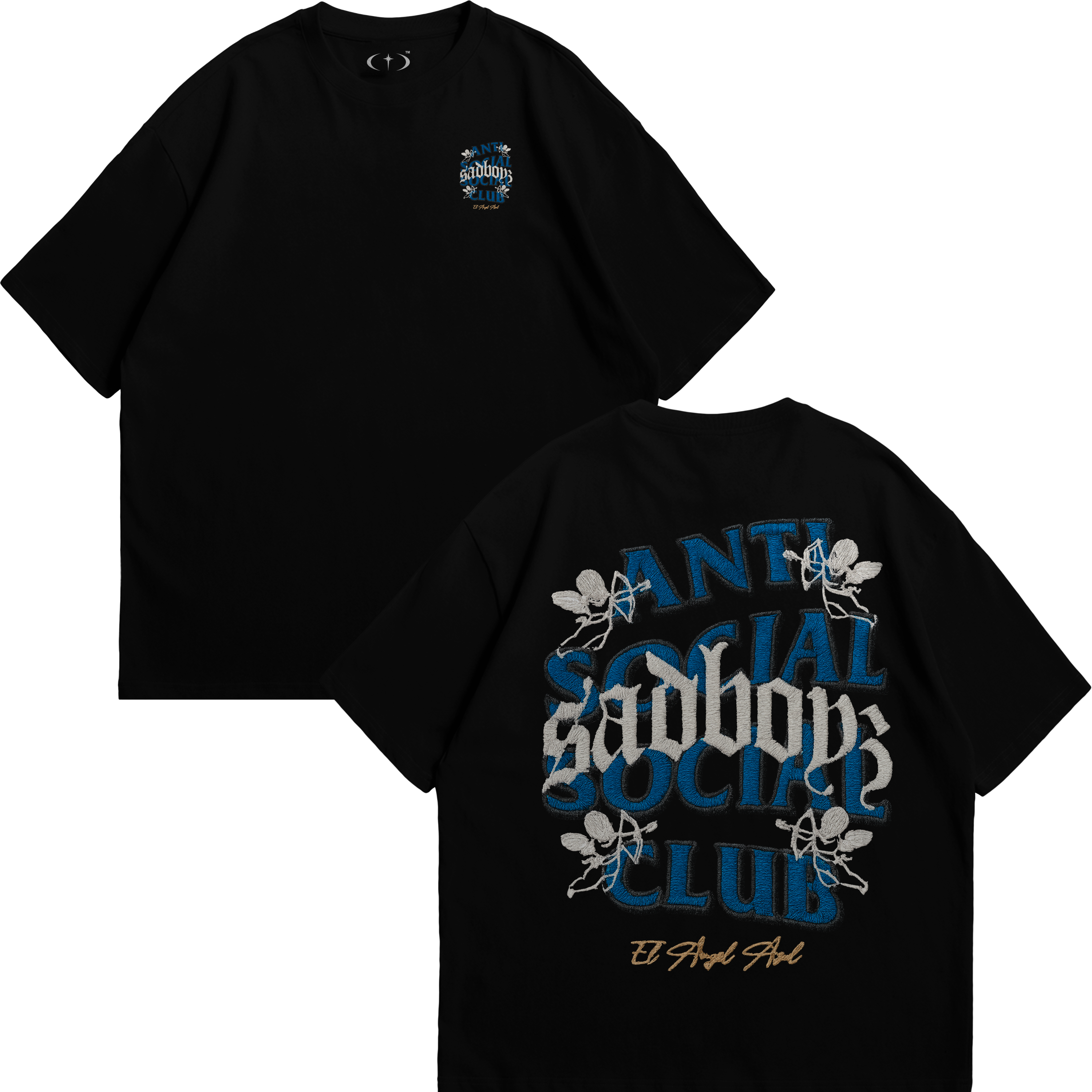 Anti Social Sad Boyz Bordado Playera Essential