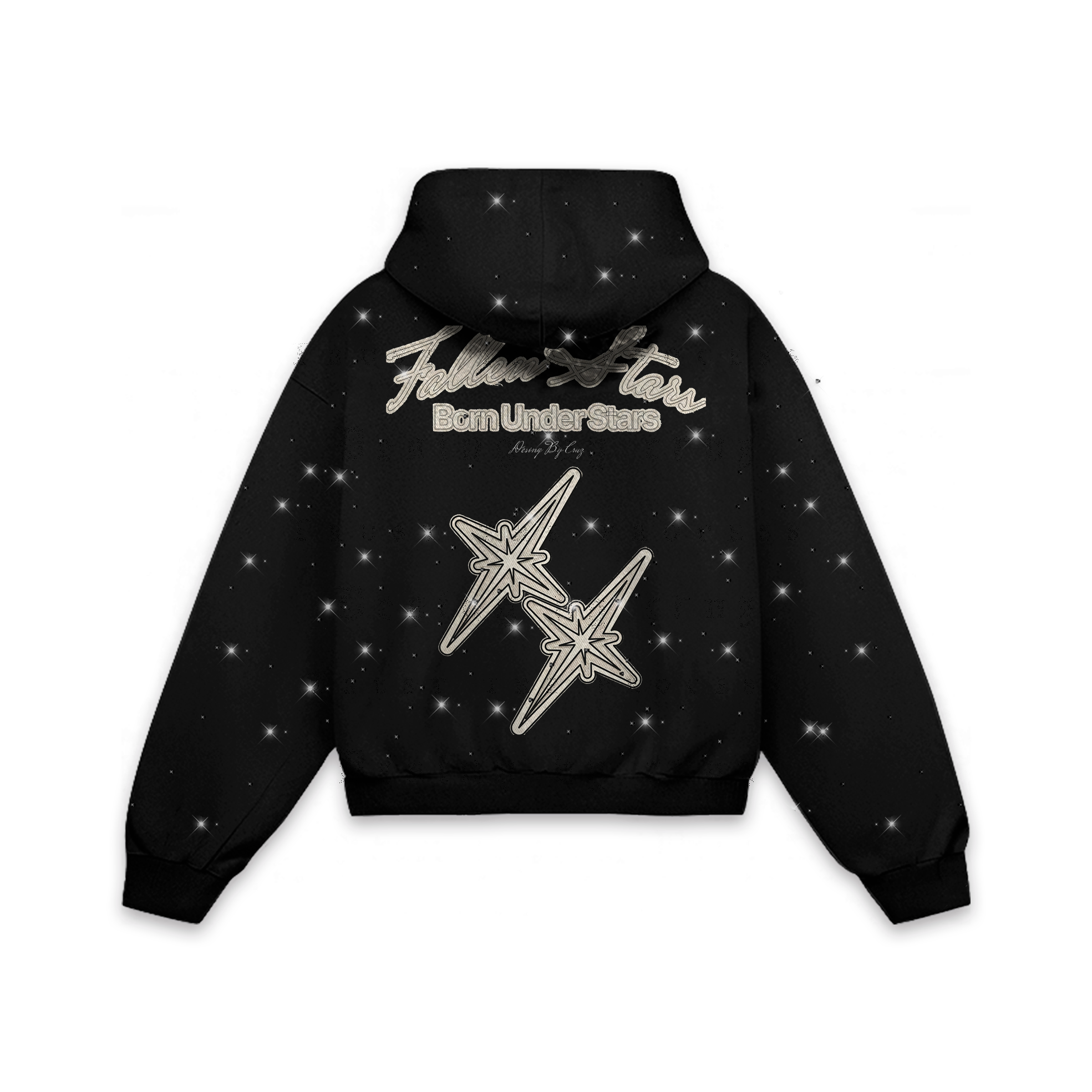 Born Under Stars Parches + Pedrería Hoodie
