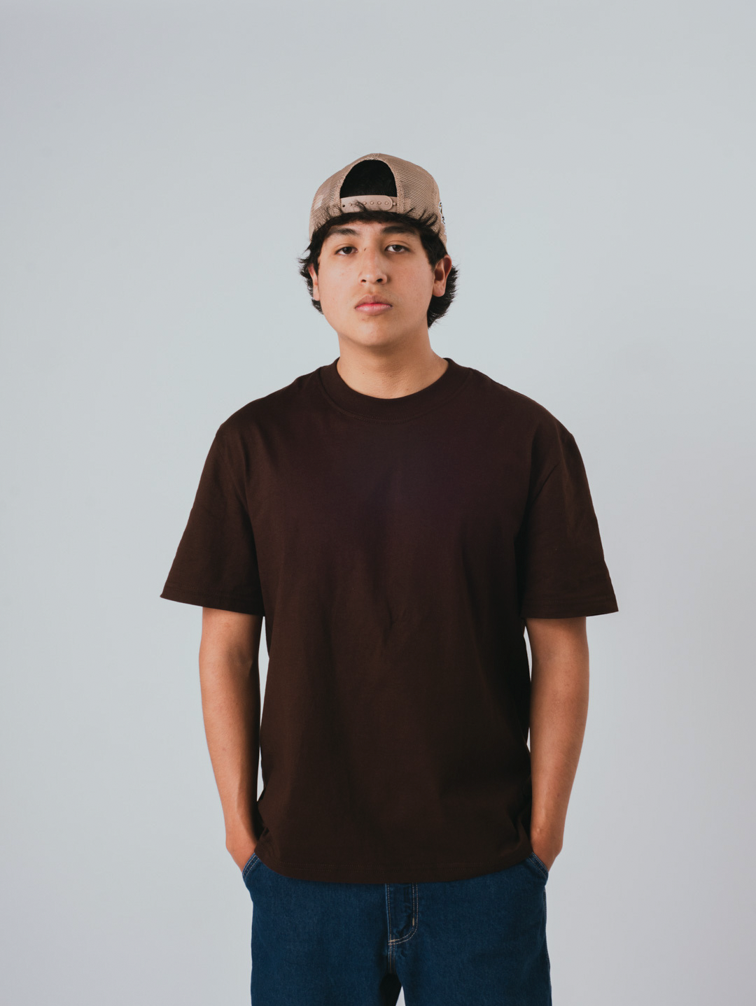 Semioversized T-Shirt Café chocolate 240 GSM