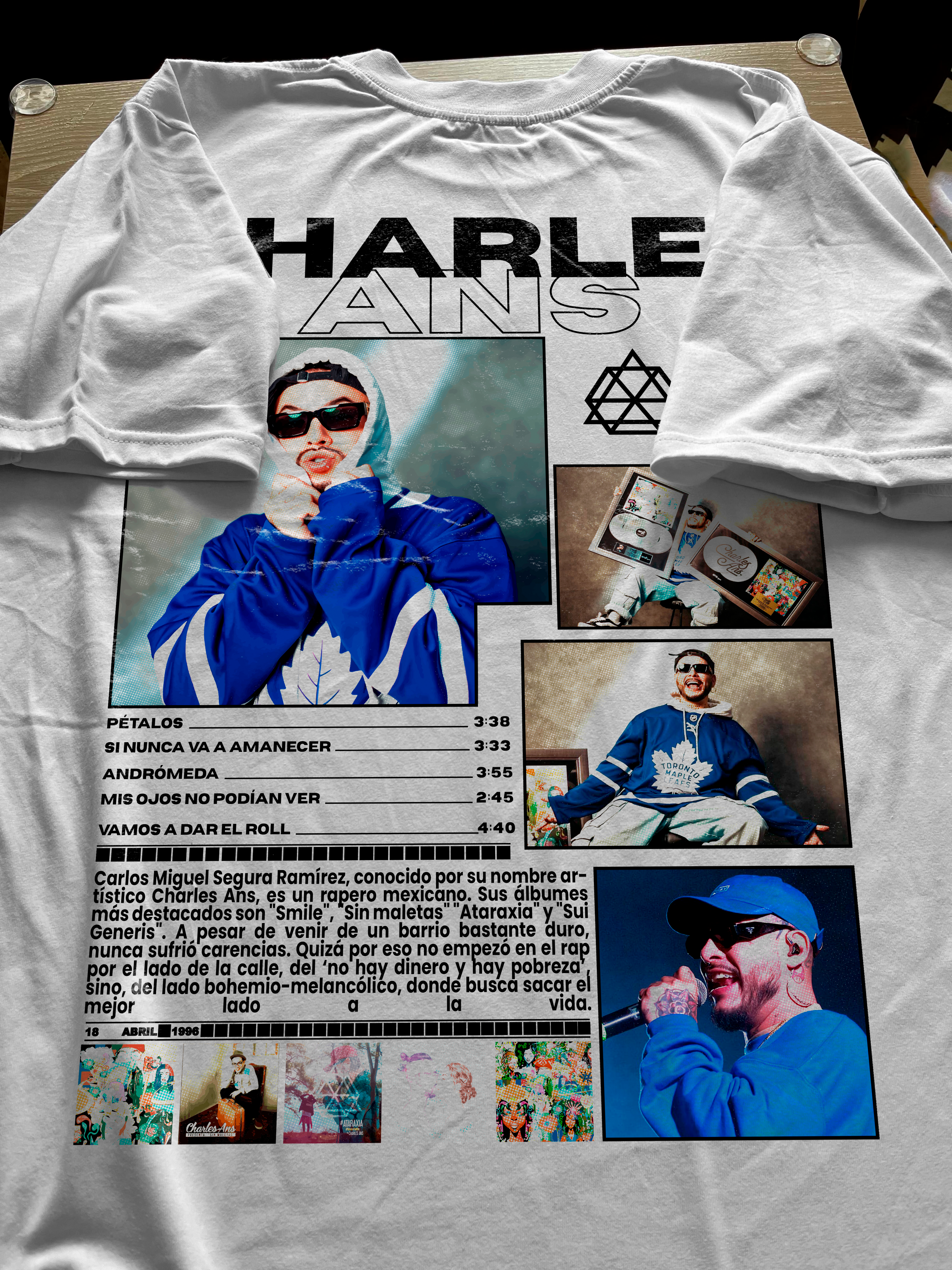 Charles Ans Collage Playera