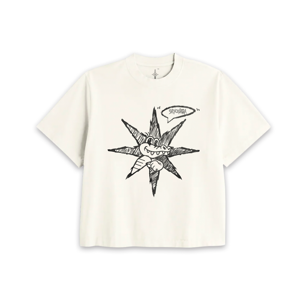 Coco Star Crop Tee Ivory