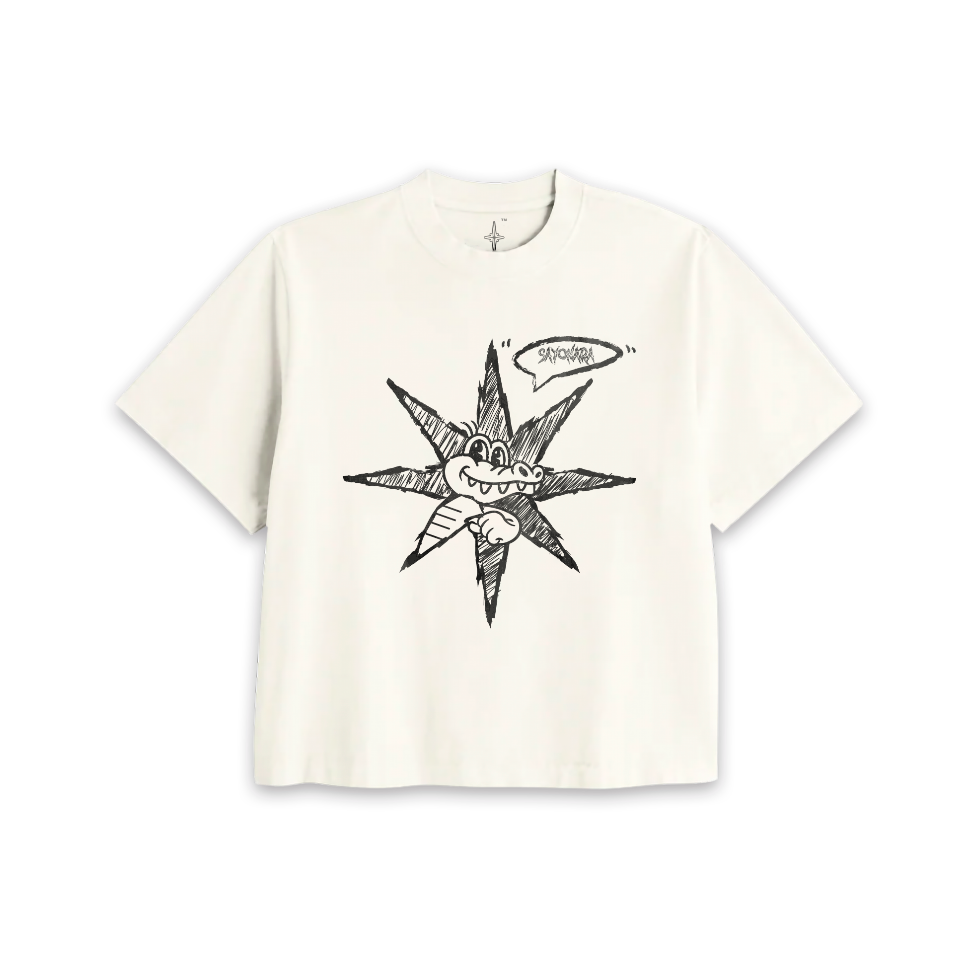 Coco Star Crop Tee Ivory
