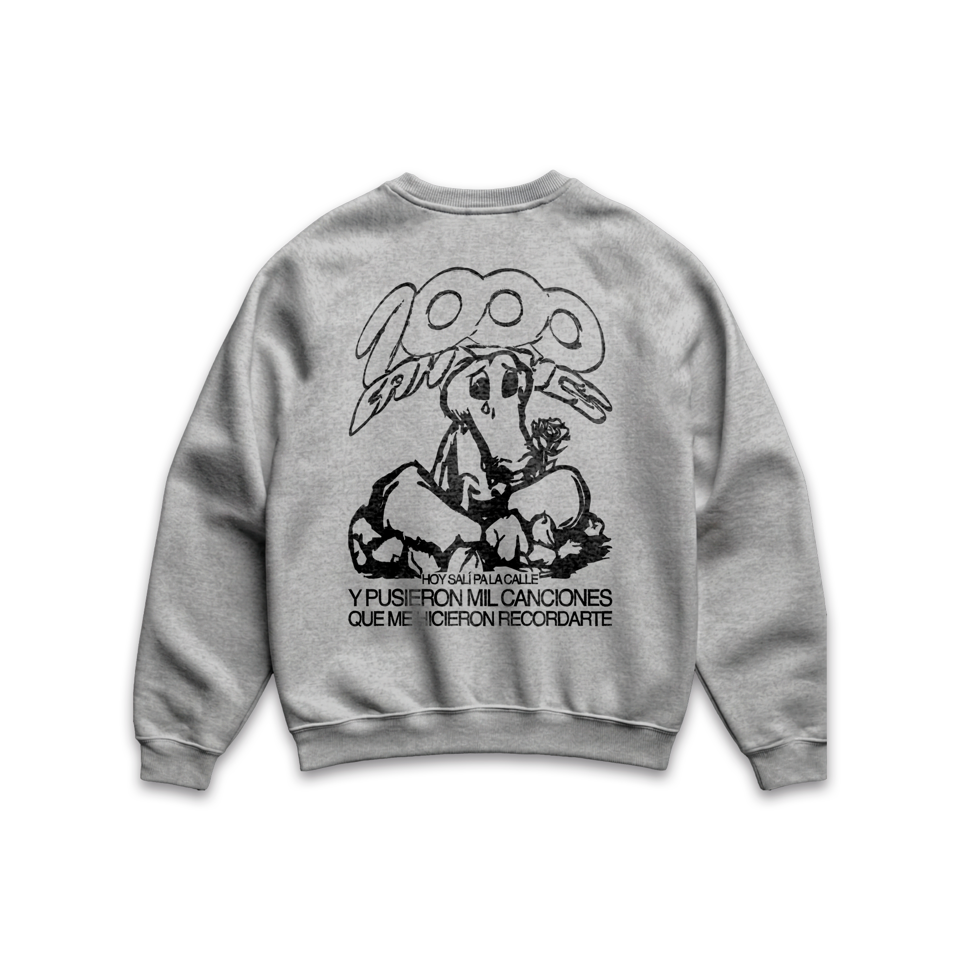 1000 Canciones CrewNeck Gris Jaspe