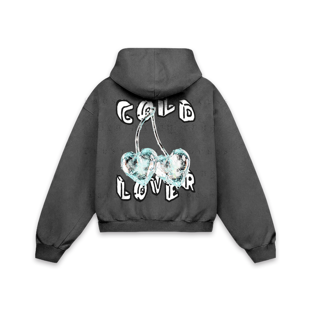 Cold Cherries Blue Hoodie Gris Oxford