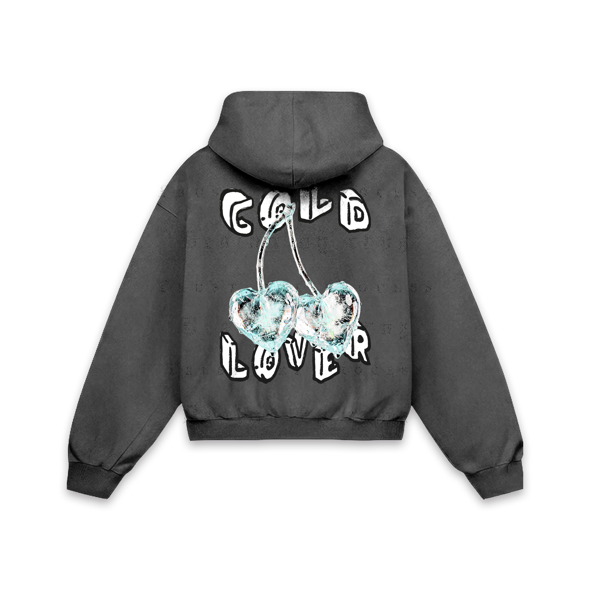 Cold Cherries Blue Hoodie Gris Oxford