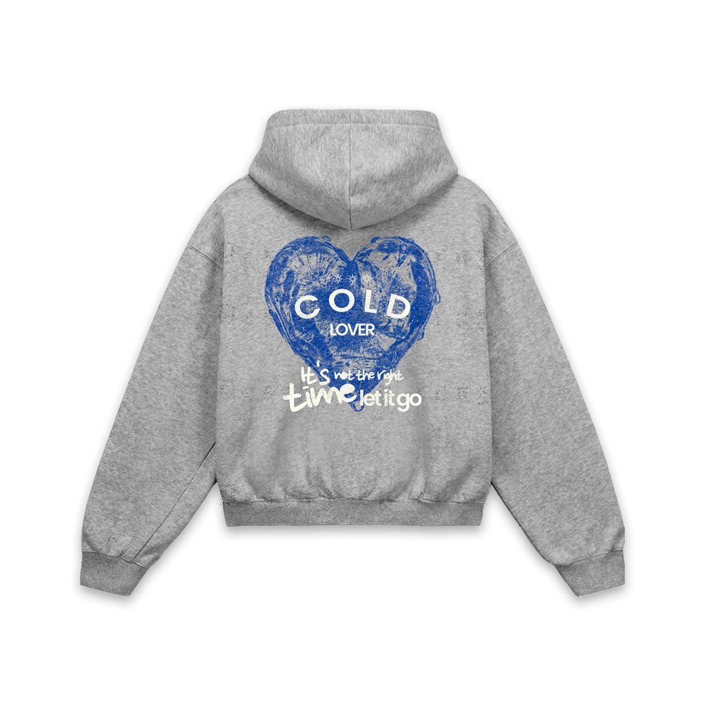 Cold Lover Blue Hoodie Gris Jaspe