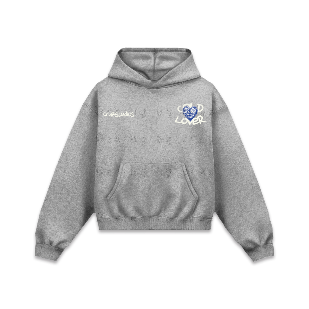Cold Lover Blue Hoodie Gris Jaspe