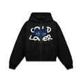 Cold Lover Blue ZIP Hoodie Vantablack