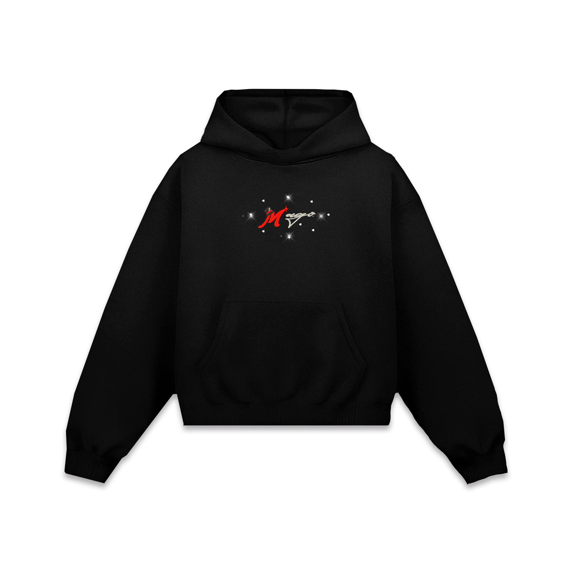 El Mago Red Crystals Hoodie Oversized