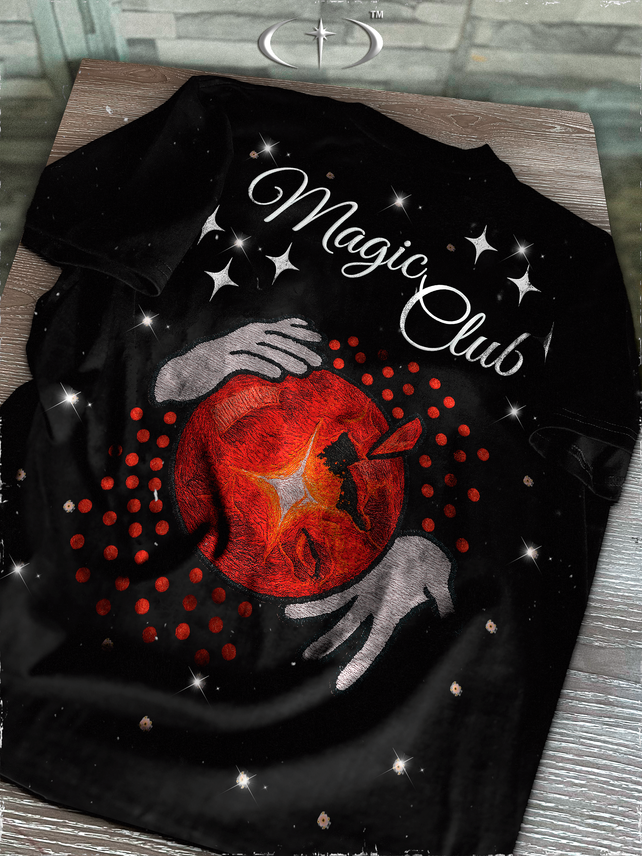 El Mago Red T-Shirt Crystals