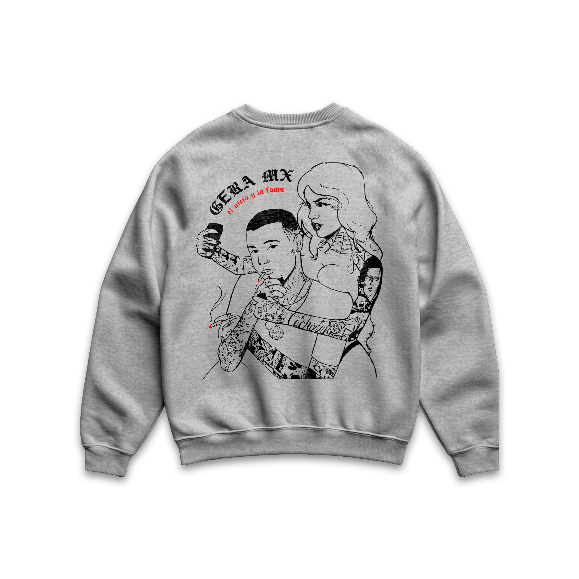 El vicio y la fama CrewNeck Gris Jaspe