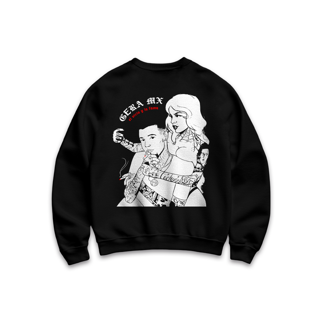 El vicio y la fama CrewNeck Black