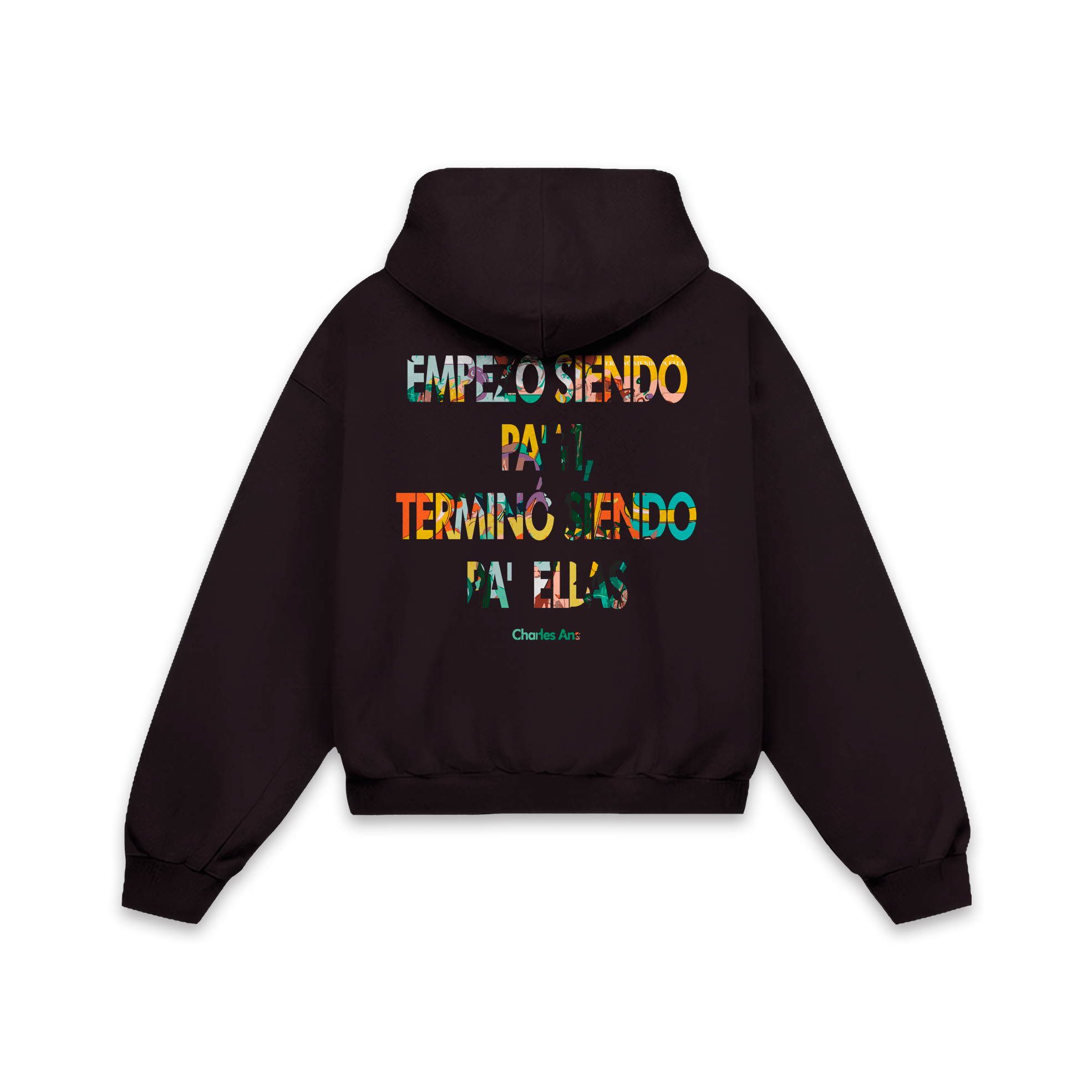 Empezó siendo pa ti Smile Hoodie Wine Chocolate