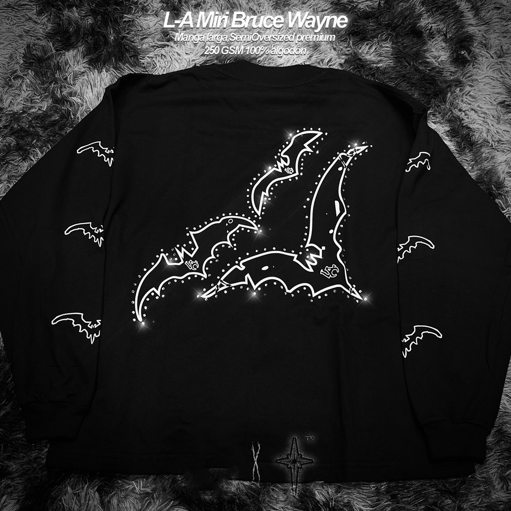L-A Bruce Wayne Crystals White Manga Larga