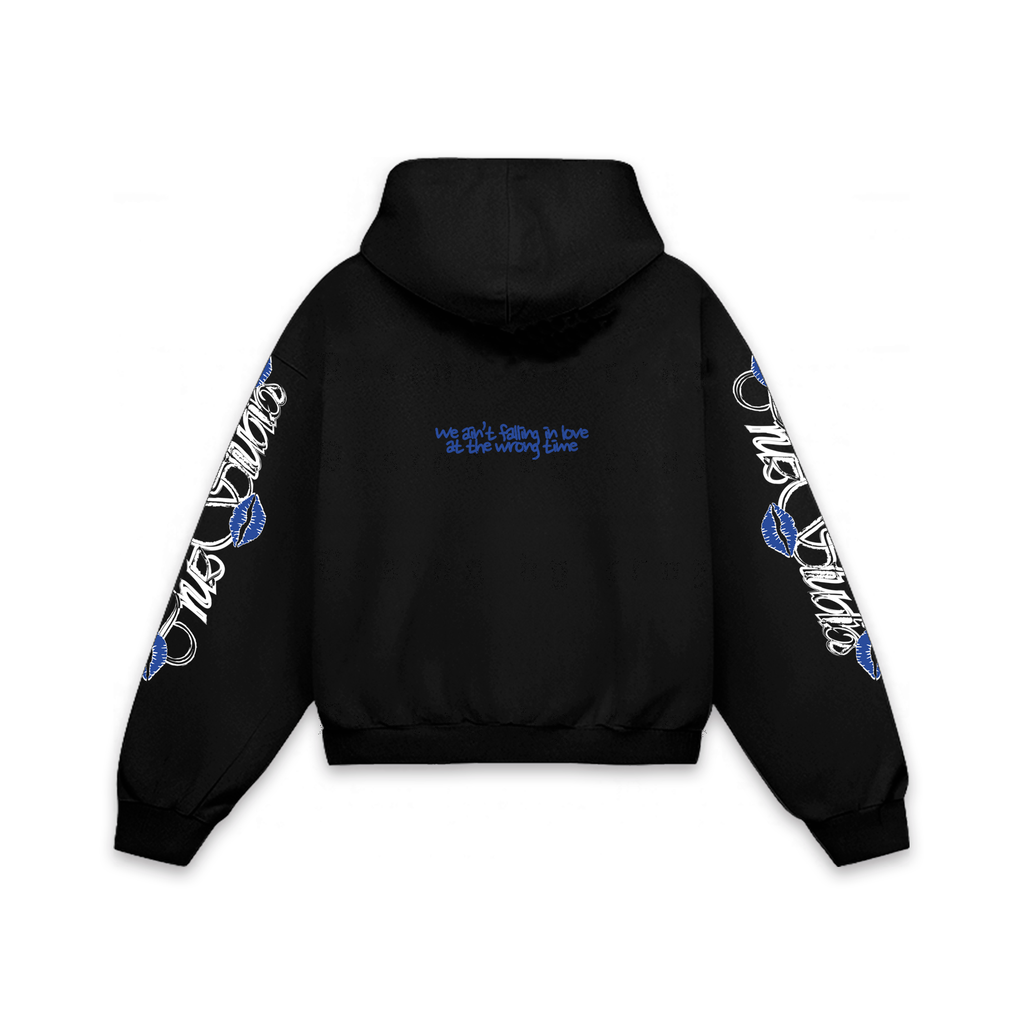 Este no es el momento. Blue ZIP Hoodie Vantablack