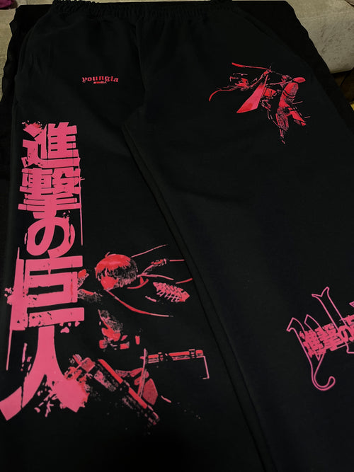 Attack on Titan Red Baggy Jogger Pants