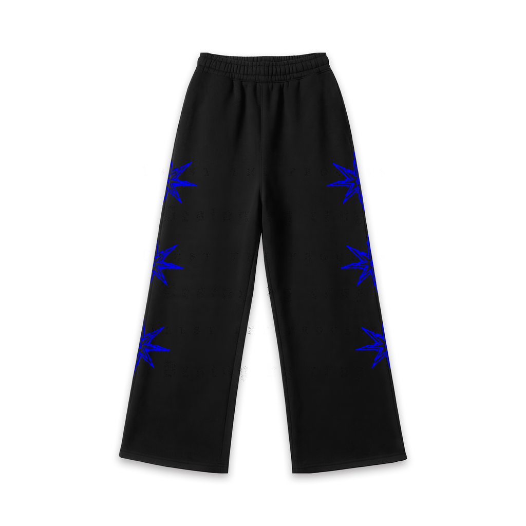 Fallen Stars Blue Baggy Jogger Pants Black