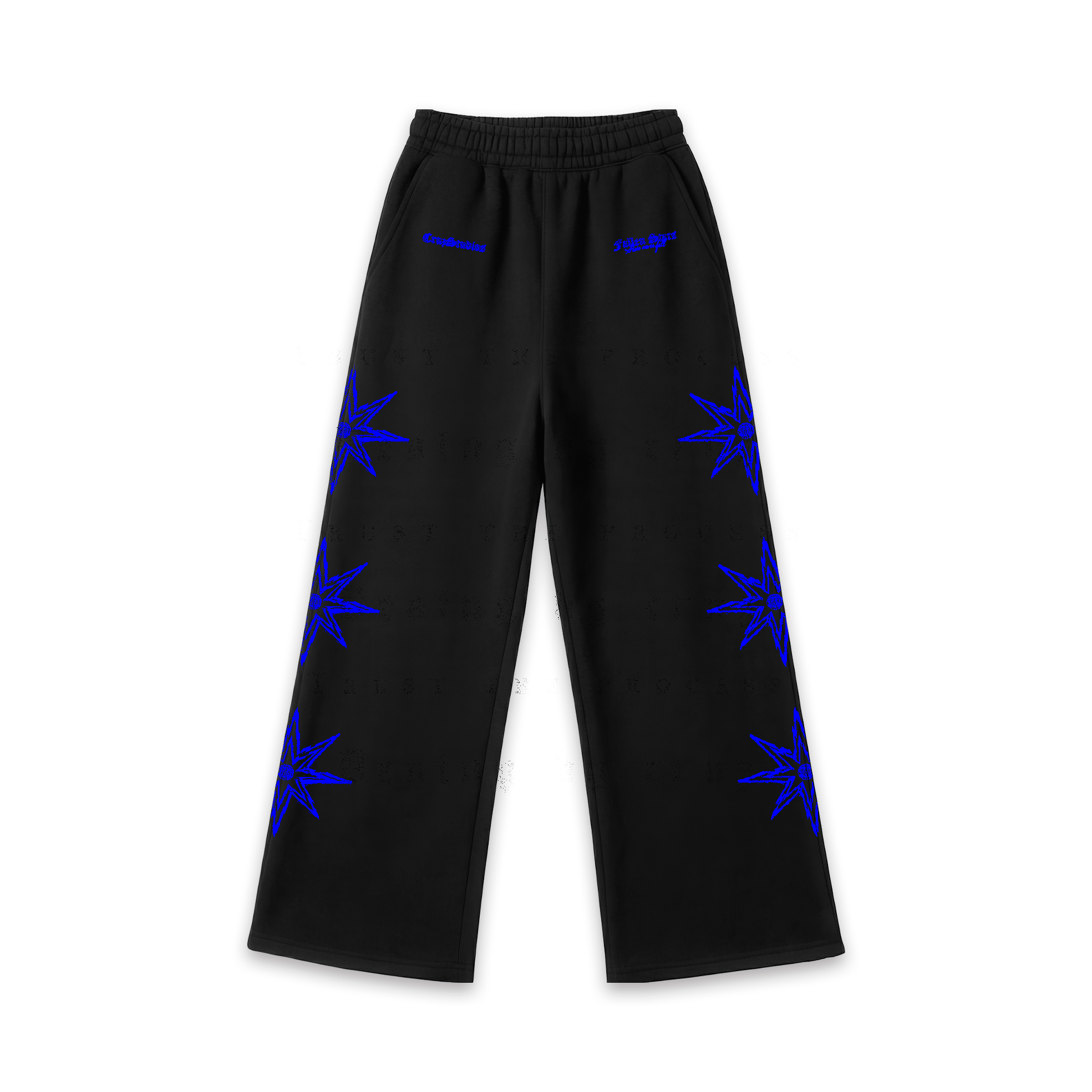 Fallen Stars Blue Baggy Jogger Pants Black