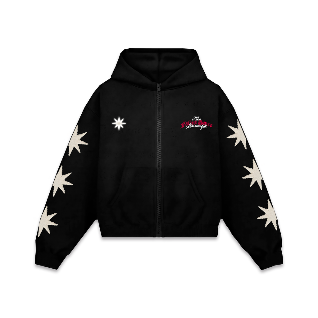 Fallen Stars Red Gabardina ZIP Hoodie
