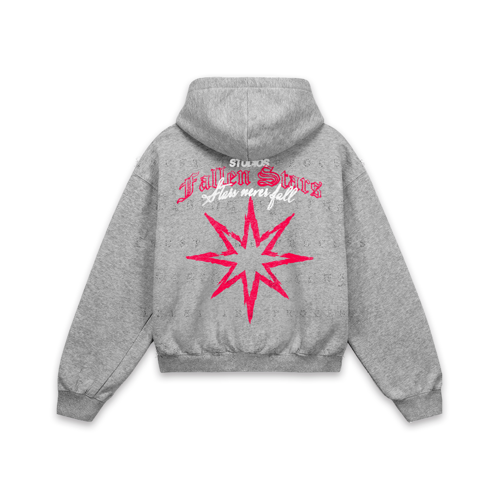 Fallen Stars Red Hoodie Gris Jaspe