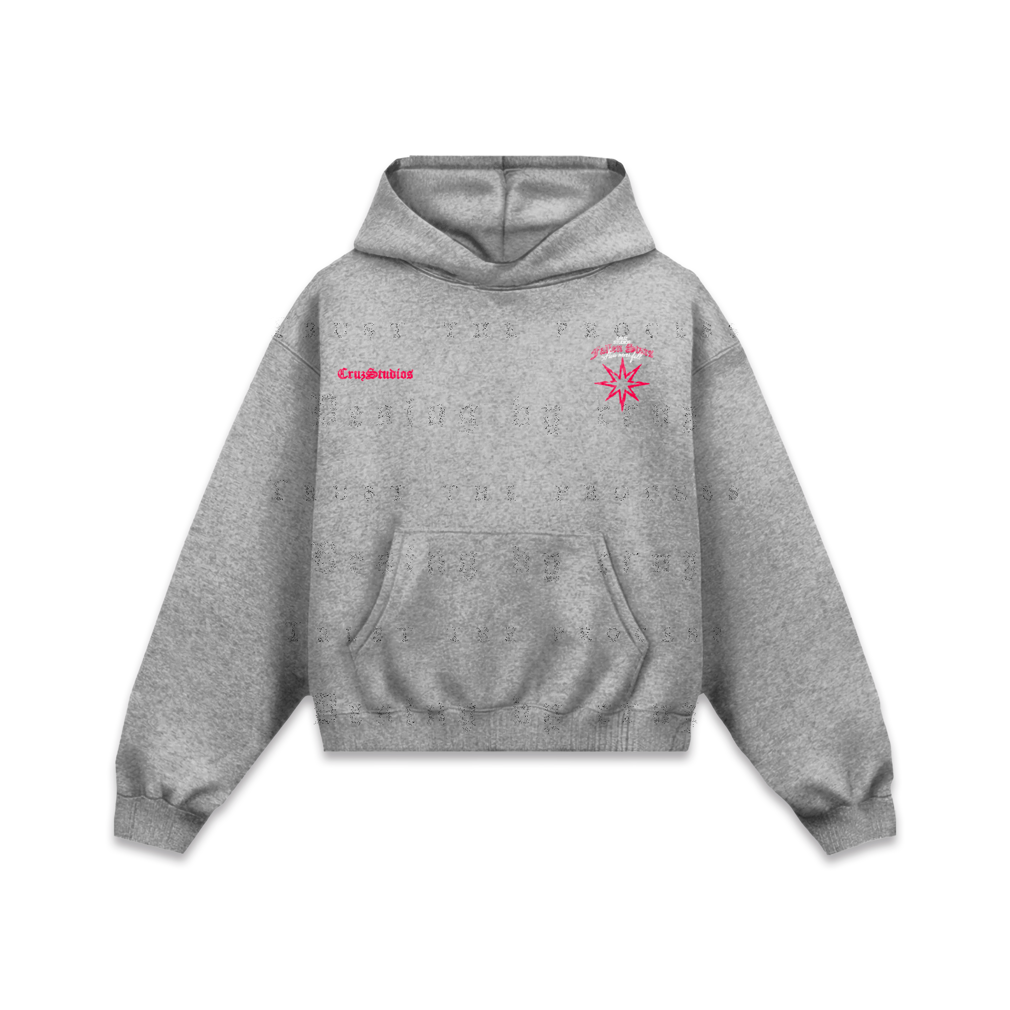 Fallen Stars Red Hoodie Gris Jaspe