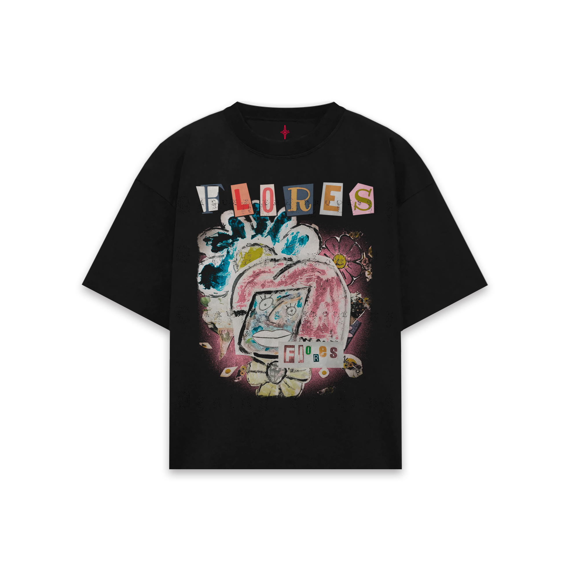 Flores Black T-Shirt