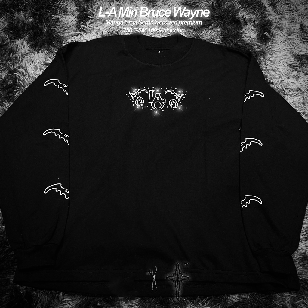 L-A Bruce Wayne Crystals White Manga Larga
