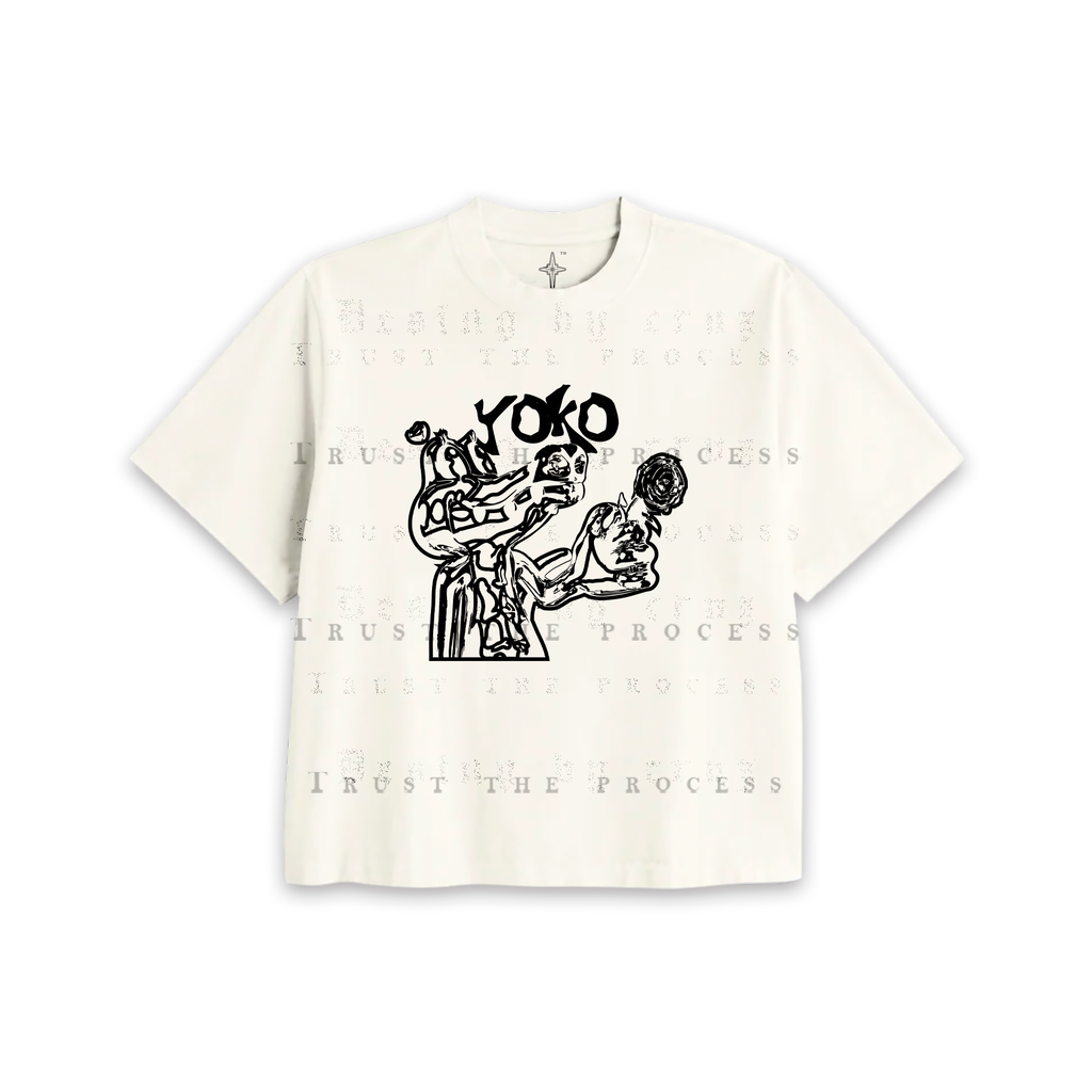 Yoko Black Hueso Crop Tee