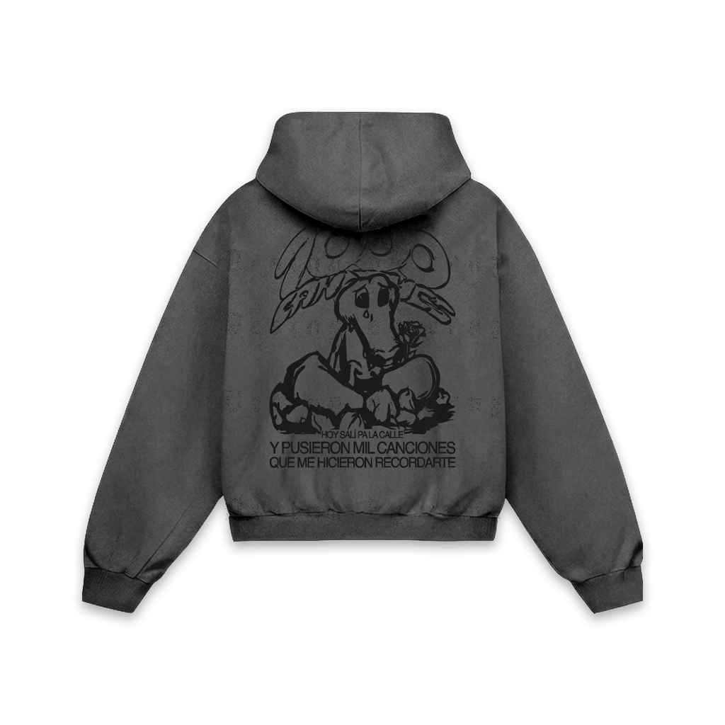 1000 Canciones Hoodie Gris Oxford