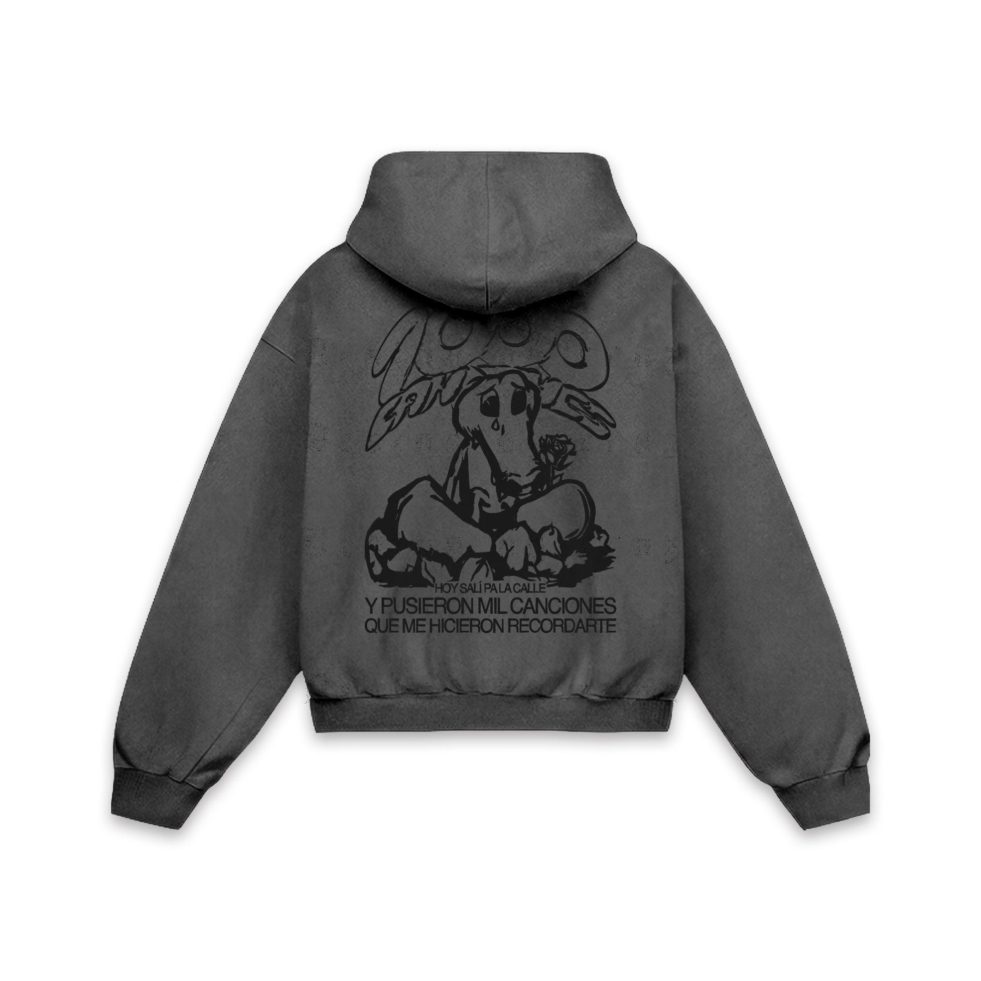 1000 Canciones Hoodie Gris Oxford
