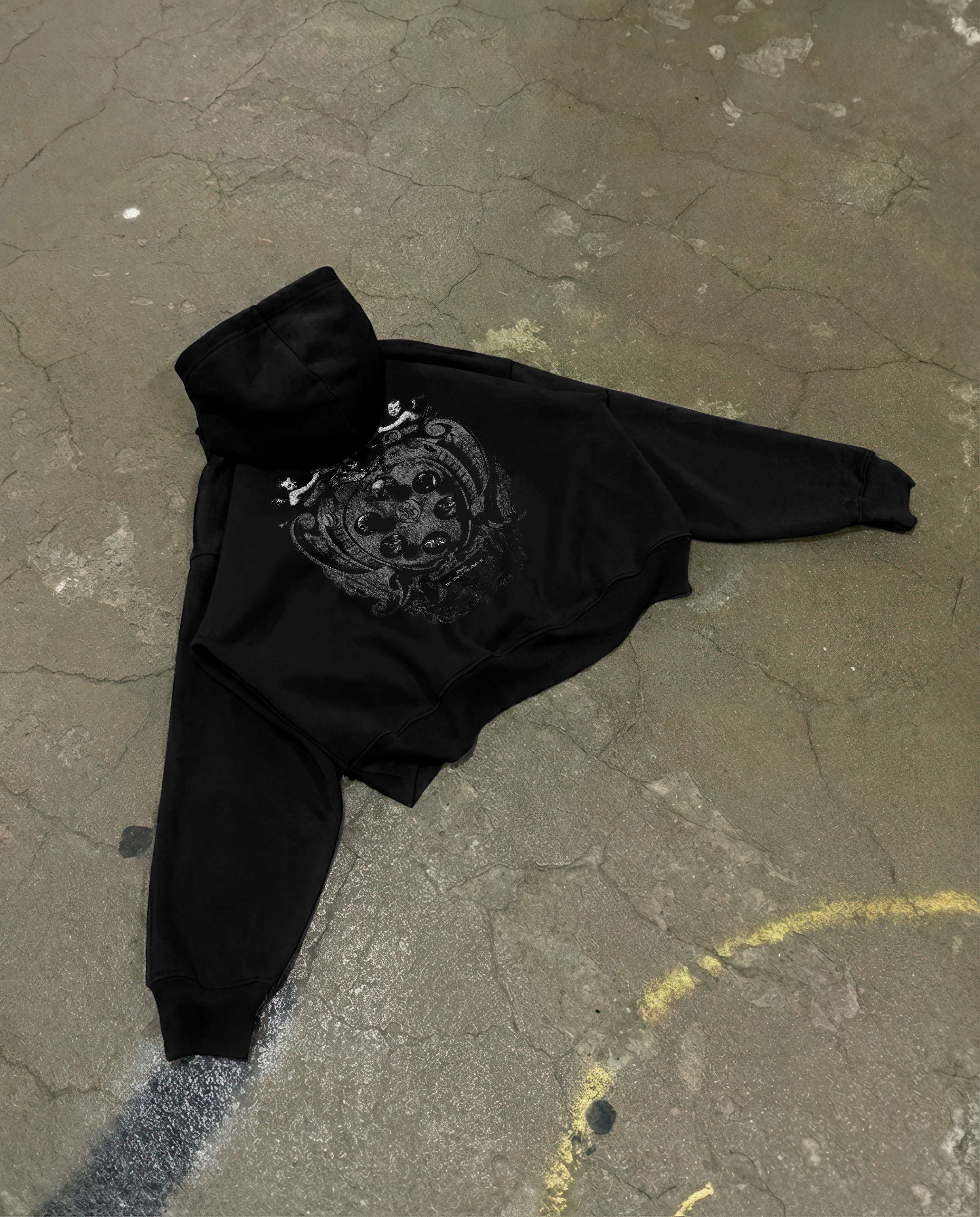 Dinastía escudo Hoodie Vantablack