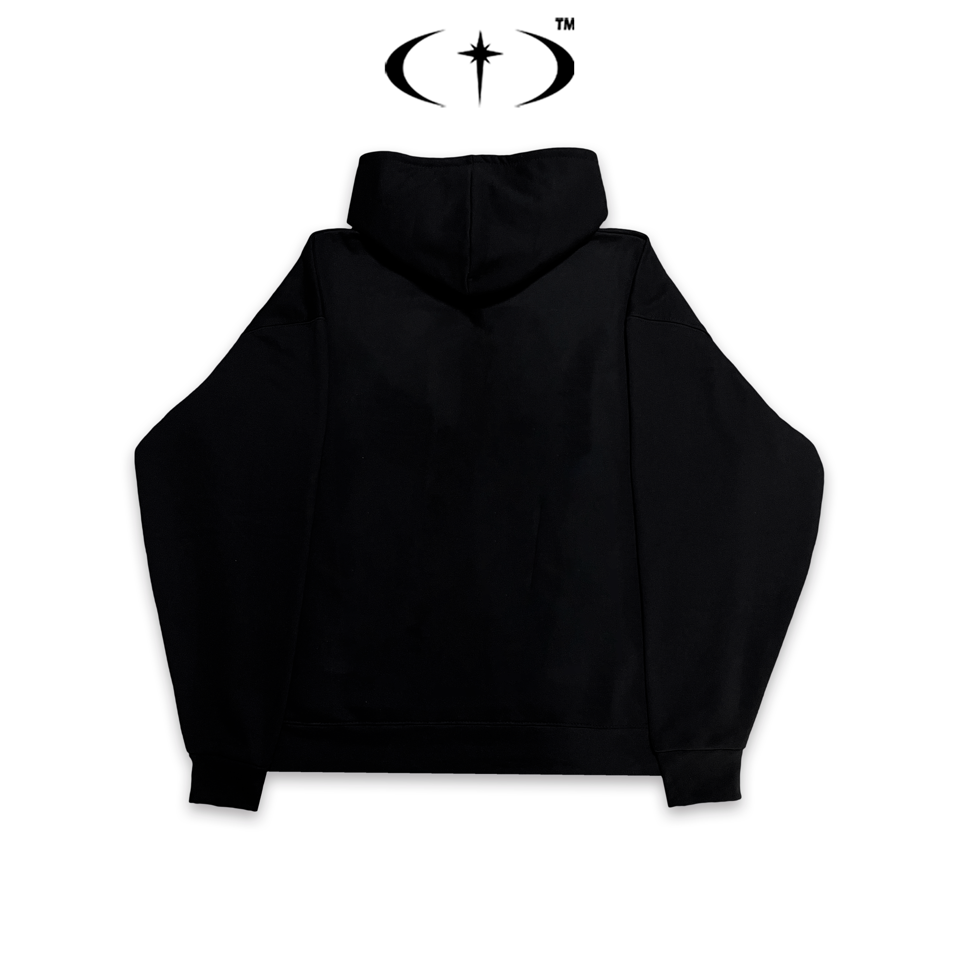 Oversized Hoodie Negra 350 GSM
