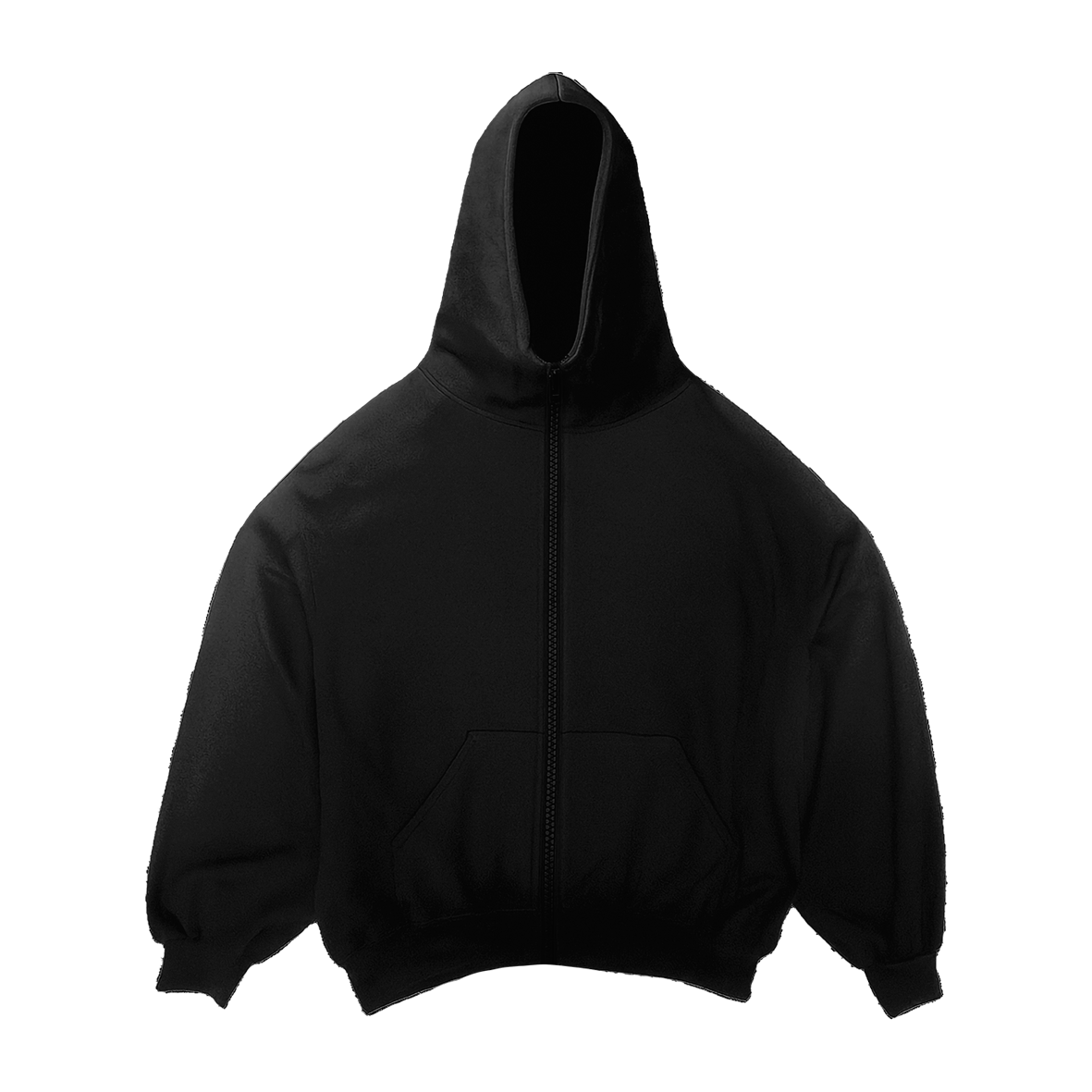 Sudadera con cierre oversized Negra 350 GSM