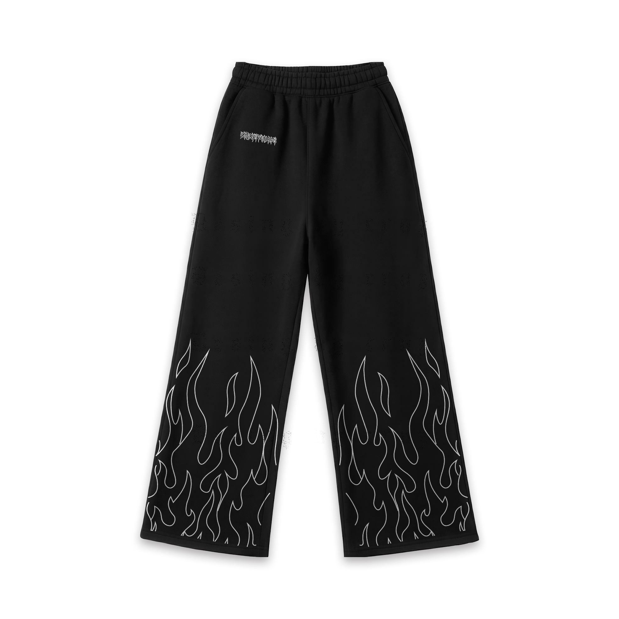 La Flame Baggy Jogger Pants Black