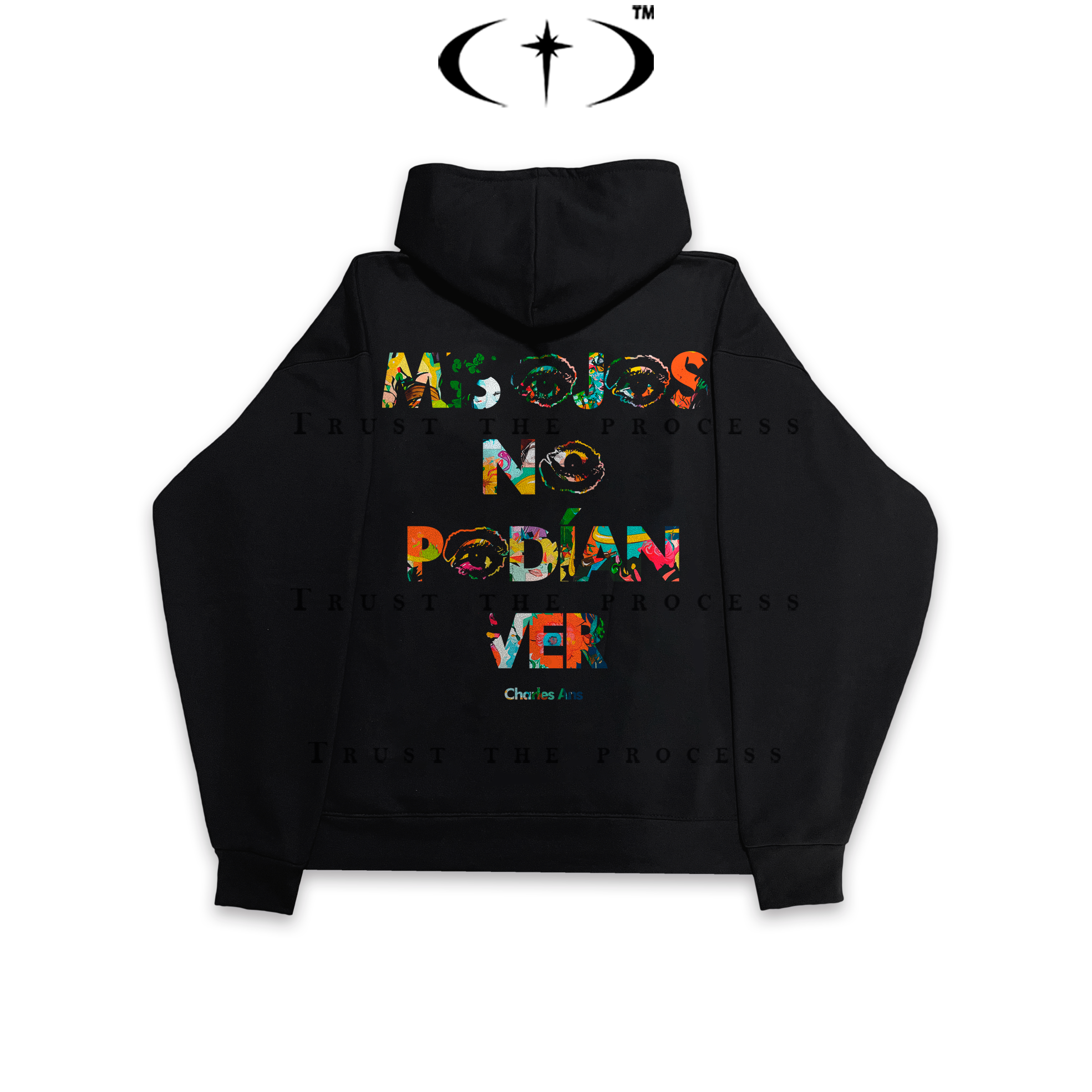 Mis Ojos No Podían Ver Letra Hoodie Oversized